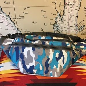 Camo Blue Fanny Pack